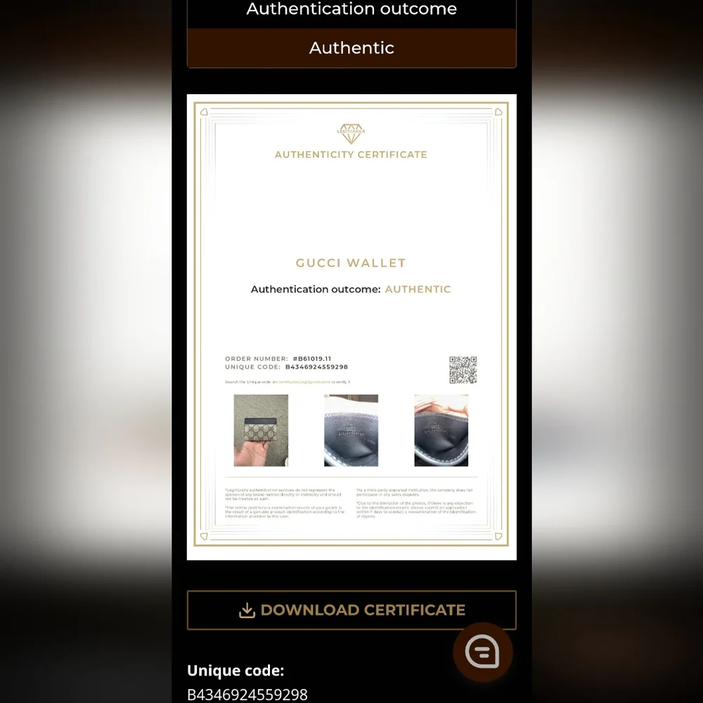 GUCCI GG Card Holder Supreme Beige/Black COA included NWOT - Picture 10 of 10